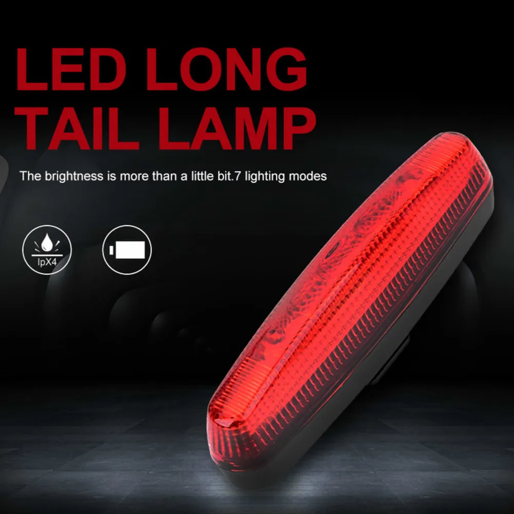 

LED Bike Lights 4 Flashing 8 Mode Highlight Taillights Safety Warning Rear Light Bicycle Lamp