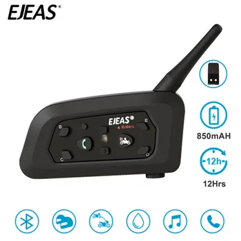 

EJEAS V6 Pro 860mAh Intercom Bluetooth Motorcycle Helmet Headset 6 Rider Comunicador Noise Control Water Resistant 1200M