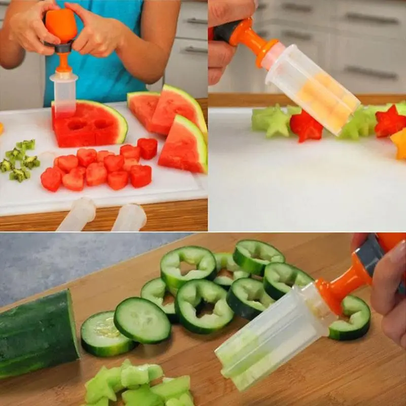 

6 Pcs/Set Fruit Salad Carving Vegetable Fruit Arrangements Smoothie Cake Tools Accessories Kitchen Dining Bar Cooking Supplies