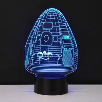 

Robot Night Light LED 3D Visual Bulb Optical illusion colorful table Lamp engraved acrylic gifts Touch Switch Luminaria Lampen