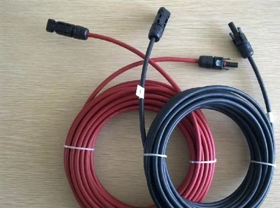 

6mm2 Solar Cable,10M with negative MC4 connecor+10M with positive MC4 connector for PV Solar Panel System,TUV approved
