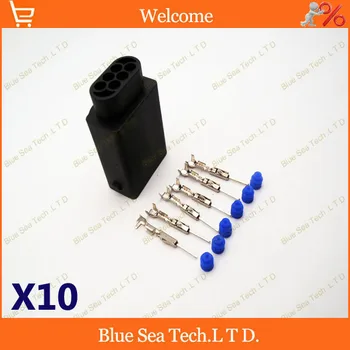 

10 sets AMP 6 Pin/way auto restrictor sensor plug connector,auto waterproof electrical male plug for BMW