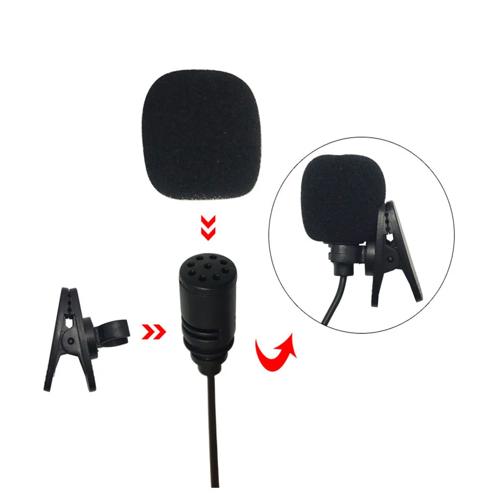 Hot Sale PVC Wired 3.5 mm Stereo Jack Mini Car Microphone External Mic For PC Car DVD GPS Player