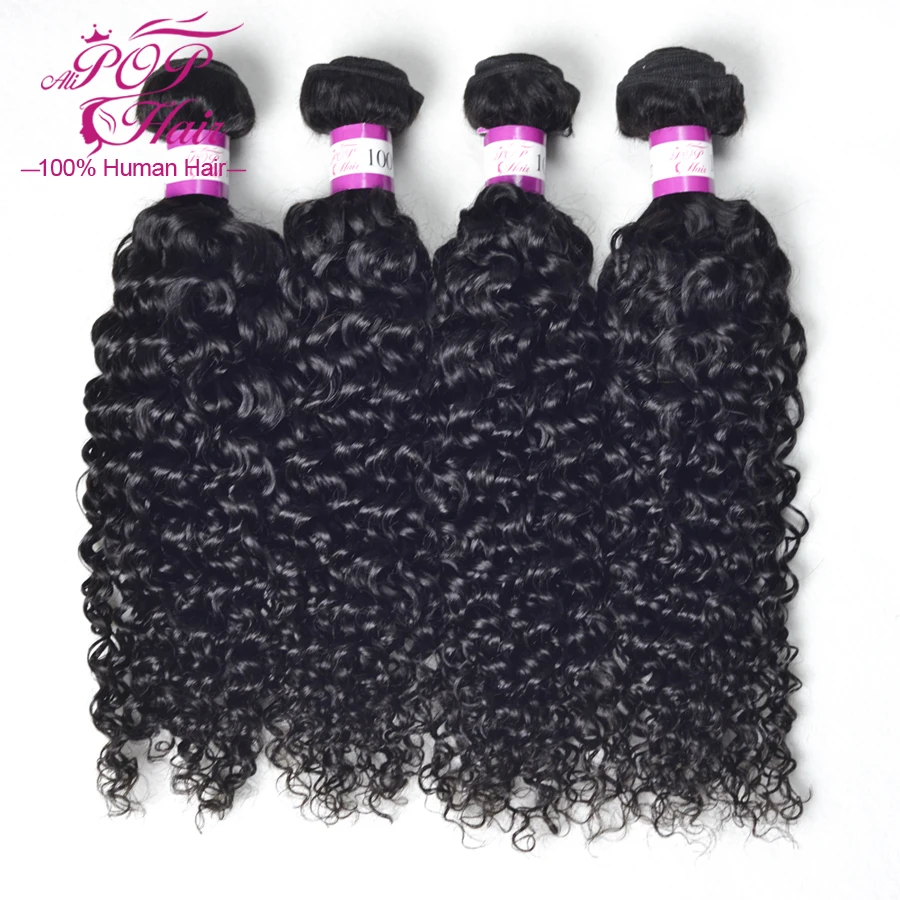 

8A Malaysian Curly Hair 4pcs/lot Malaysian Virgin Hair Water Wave Kinky Curly Virgin Hair 10"-26" Curly Weave Human Hair Bundles