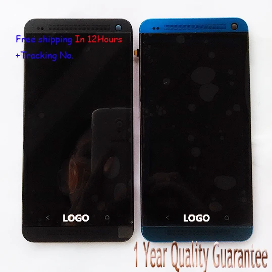 Test ok 100 Original For HTC ONE M7 801e 801 801n Single Card LCD display Touch
