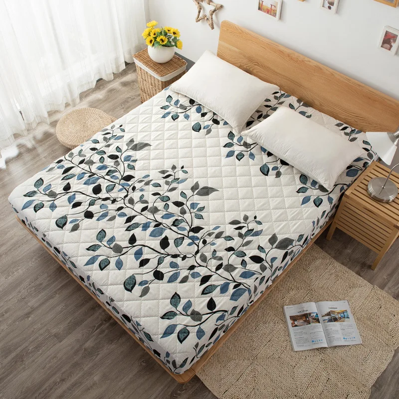 

JaneYU Waterproof Cotton Quilted Cotton Bedcover Simmons Mattress Cover Single Urine Pad Washable
