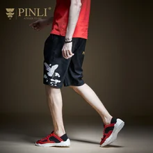 Фитнес для мужчин Pinli Новая Летняя мужская одежда удобные хлопковые и конопляные вышитые прямые цилиндрические шорты для активного отдыха B192417490