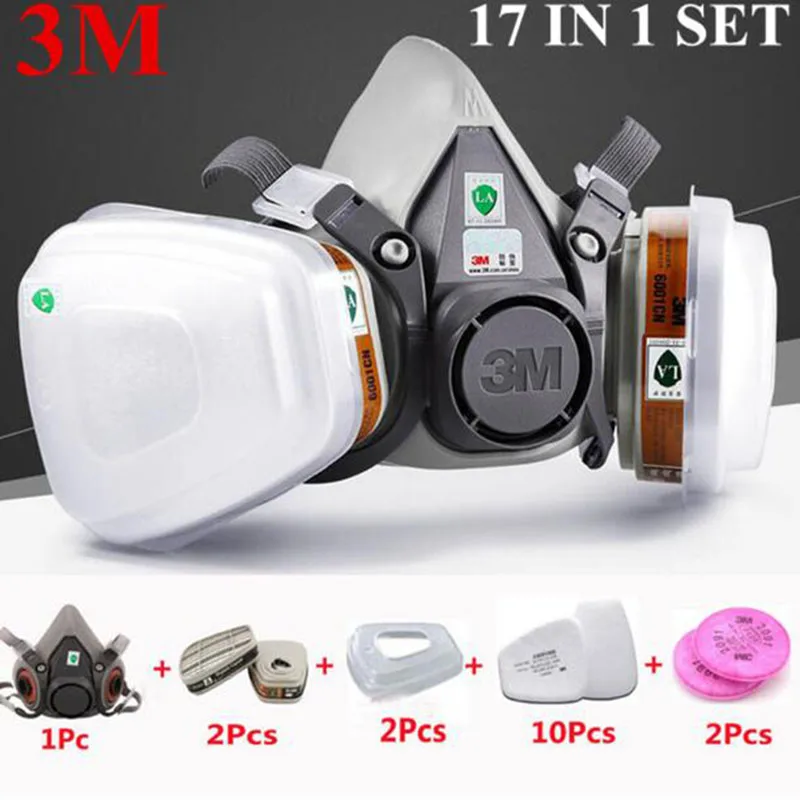 

3M 6200 Safety Mask Half Face Painting Respirator Gas Mask Safety Work Filter Dust Mask