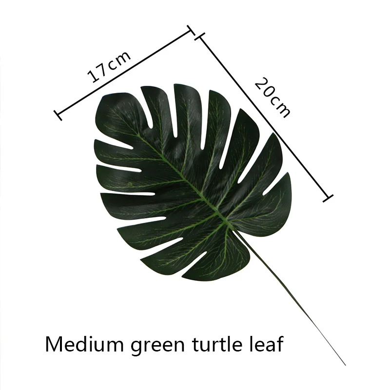 1 шт., золотисто-зеленый высококачественный Искусственный лист, листья тропической пальмы, сделай сам, растения, для дома, вечерние, свадебные, настольные украшения - Цвет: green 4