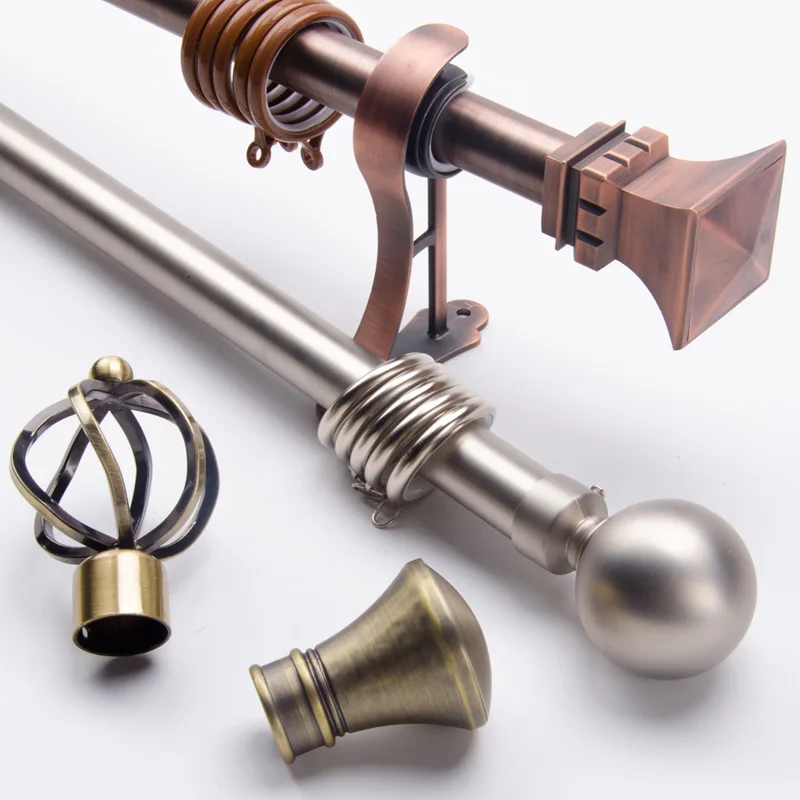 28mm Roman rods curtain pole finial accessories stainless steel