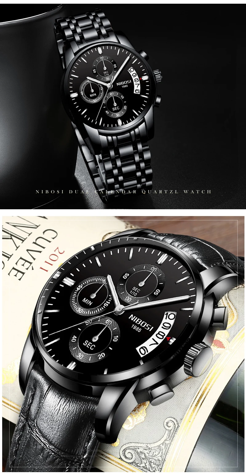 Relogio Masculino NIBOSI Mens Watches Top Brand Luxury Dress Famous Brand Watch Men Waterproof Calendar Luminous Erkek Kol Saati (8)