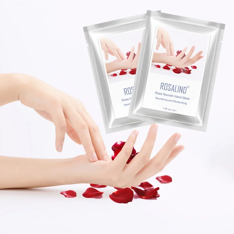 

Rose Exfoliating Hand Mask Wax Hand Care Moisturizing Spa Gloves Whitening Hand Cream Hand Scrub Remove Dead Skin Care
