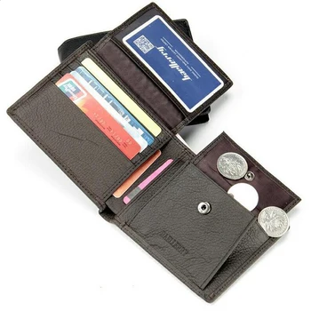 

New Arrival Western Style Men Wallet Tartan Design Multifunctional Dollar Purse Short Style Cowhide Closure Fashion Handbag Mone