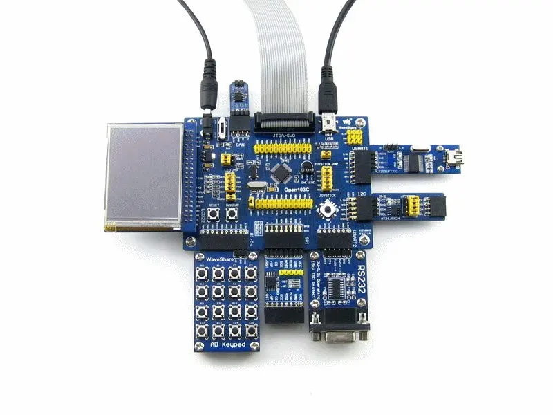 Open103C посылка A = STM32 комплект макетной платы STM32F103CBT6 STM32F103 ARM Cortex M3 + 2 дюйма 320x240 Touch LCD
