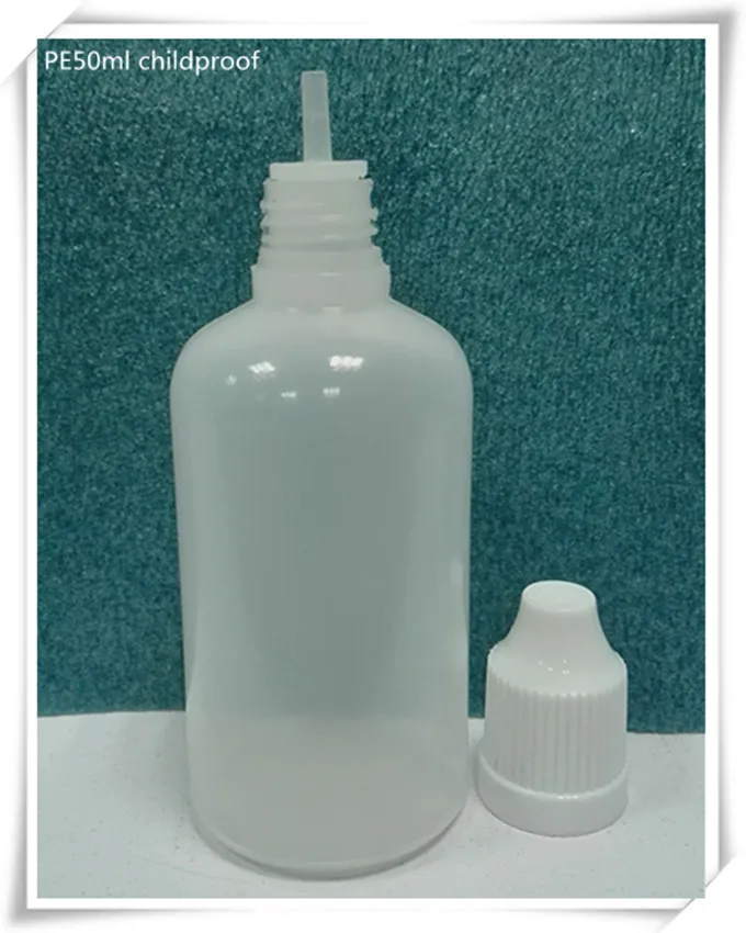 PE squeeze bottle 50ml e liquid bottle with safty cap use to stock and