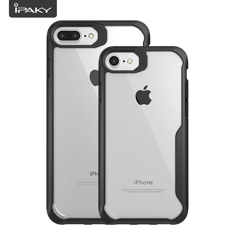 Ipaky Heavy Duty Clear Case For Iphone 7 And 7 Plus Flexible Bumper Transparent Back Case Cover For Iphone 7 Plus Crystal Case Case For Iphone Clear Casecase Plus Aliexpress