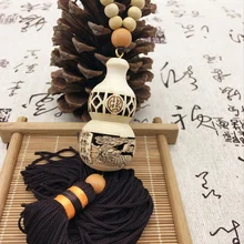 Автомобильный парфюм кулон персиковое дерево выдолбленные бусины Тыква авто зеркало заднего вида отделка украшения аксессуар Висячие пустые бутылки подарок