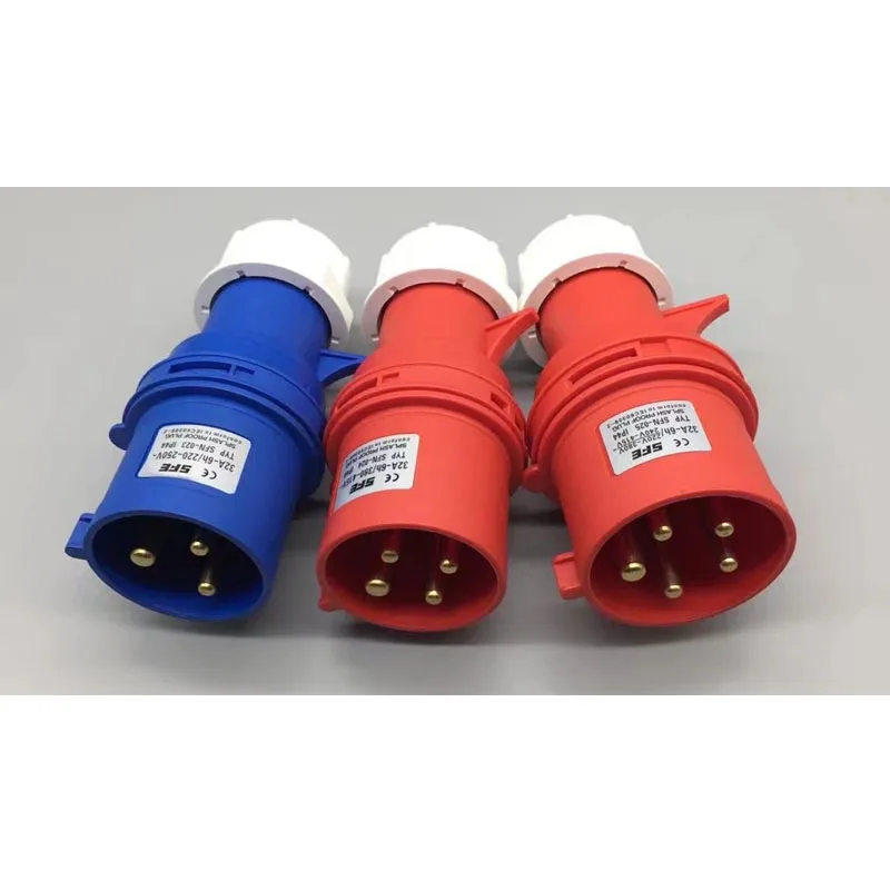 16A/32A 220 V/380 V 3 P/4 P/5 P IP44 Водонепроницаемая Мужская электрическая розетка соединительная промышленная вилка