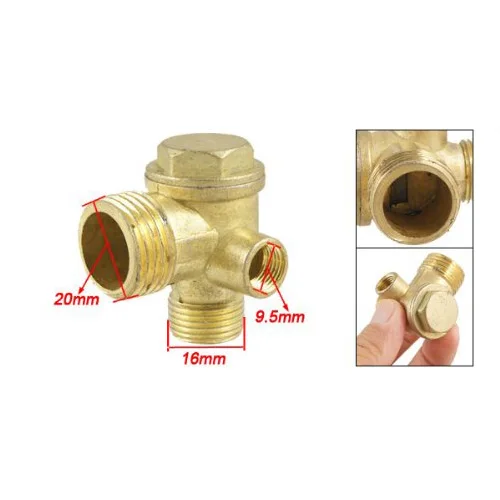 

Promotion! New Gold Tone 3/8" Female Thread Tube Connector Air Compressor Check Valve
