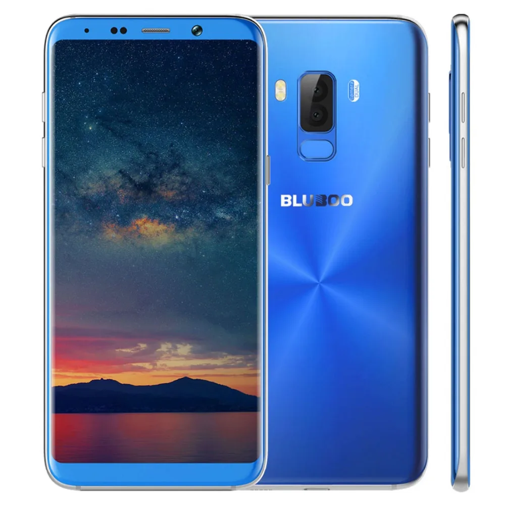 BLUBOO S8 Plus, 6,0 дюймов, 18:9, полный дисплей, смартфон MTK6750T, четыре ядра, 4 Гб ОЗУ, 64 Гб ПЗУ, Android 7,0, двойная задняя камера, отпечаток пальца