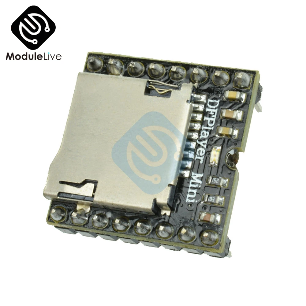 1 шт. dfплеер мини mp3-плеер модуль MP3 голосовой декодирование доска для Arduino Sup порт ing TF карта u-диск IO/последовательный порт/AD