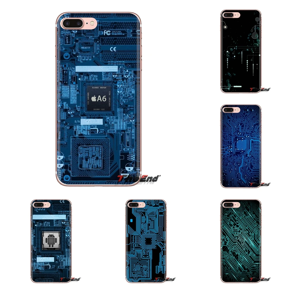 Teléfono funda carcasa para samsung galaxy s3, S4 y S5 Mini S6 S7 borde S8 S9 Plus nota 3 4 5 8 9 core circuitos Junta|Fundas ajustadas| - AliExpress