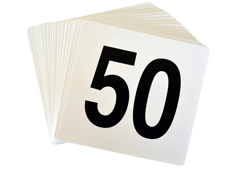 Белые пластиковые настольные номера Свадебные настольные карты 1-100 белый номер карты Ресторан Бар цифровое сиденье для банкетов покера посуда