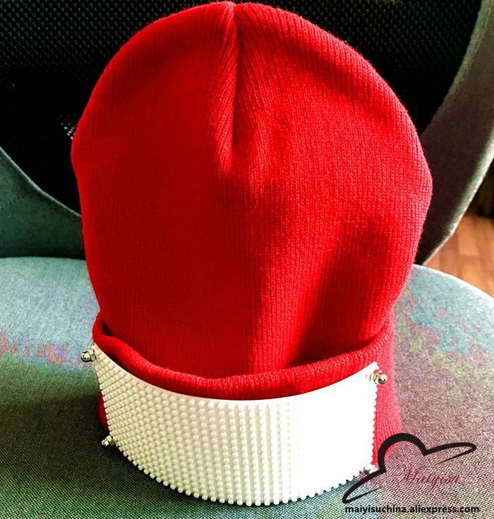 

Fashion New Winter Mosaics DIY Detachable Hats Elegant Thick Knitted Hat Female Skullies Beanies For Women