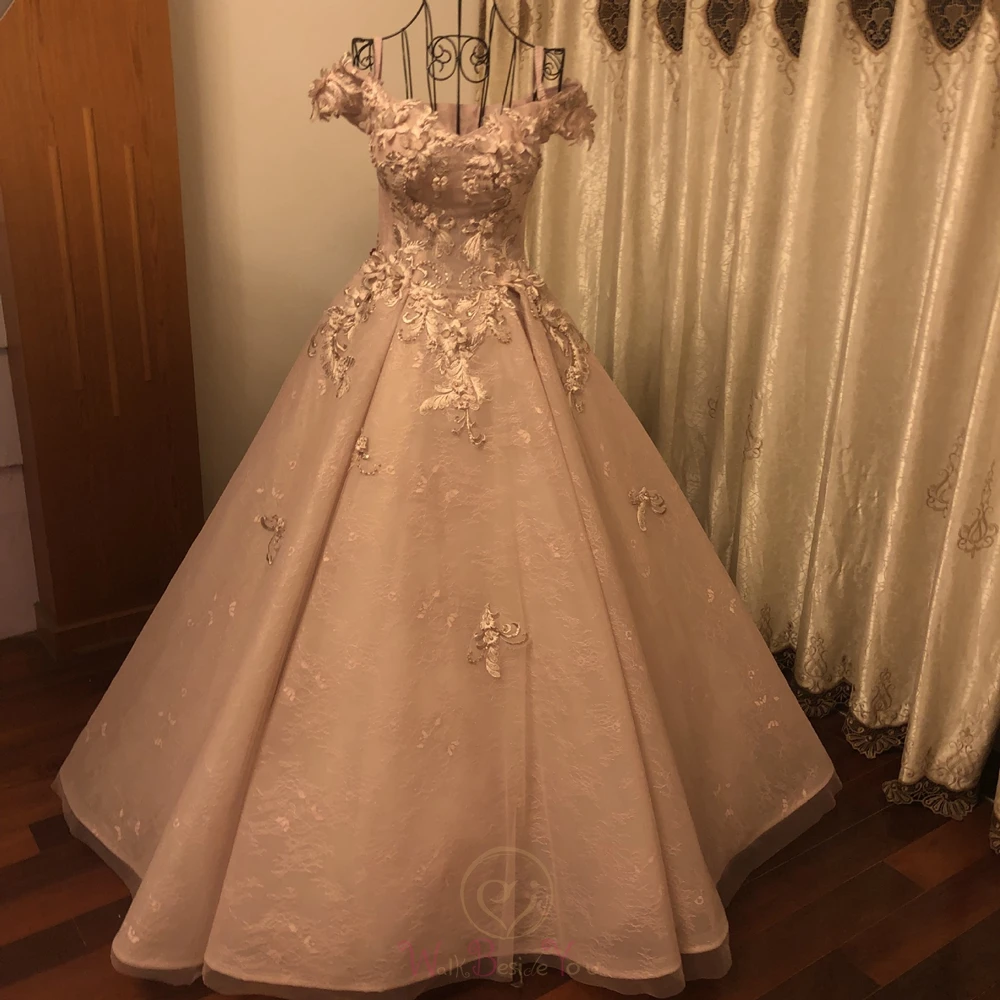 Элегантное розовое платье Quinceanera 2020 новые аппликации с открытыми плечами бисером