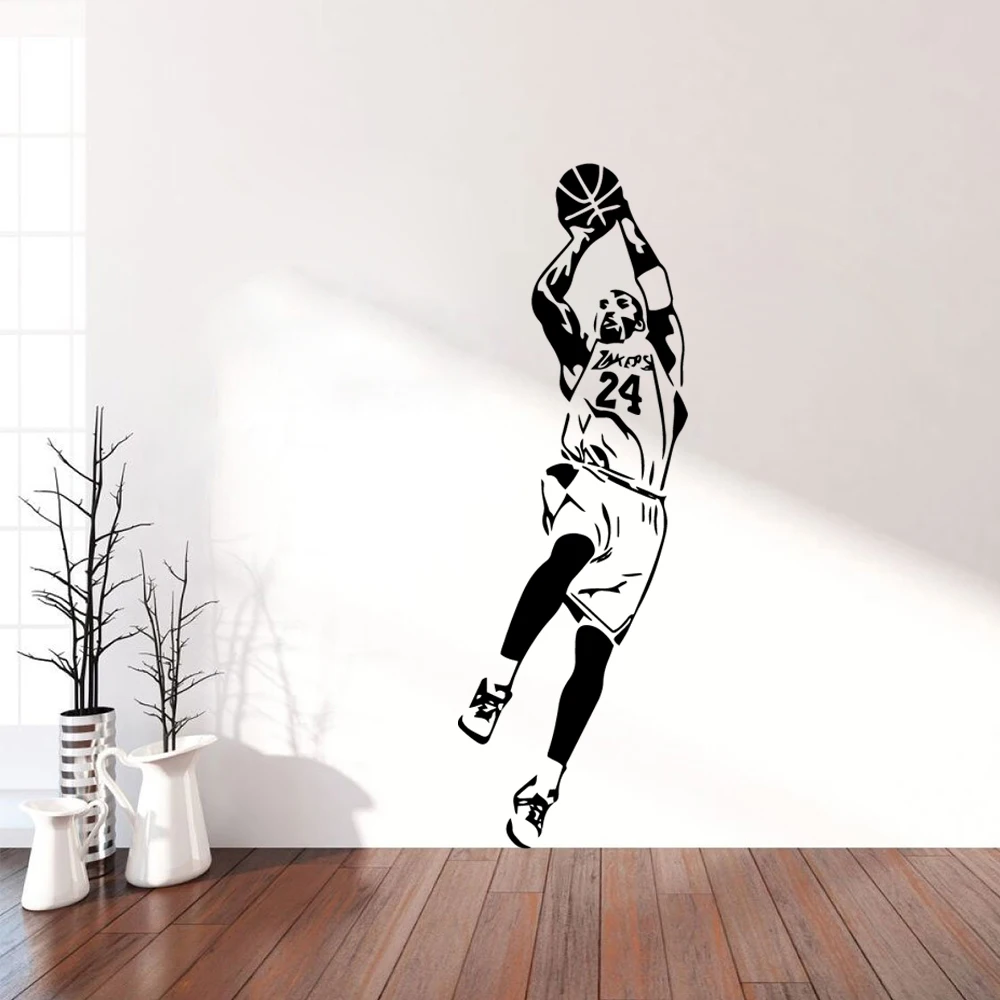 

Free shipping Kobe Bryant basketball player Home Decor Vinyl Wall Stickers Pvc Wall Decals Decor Wall Decals