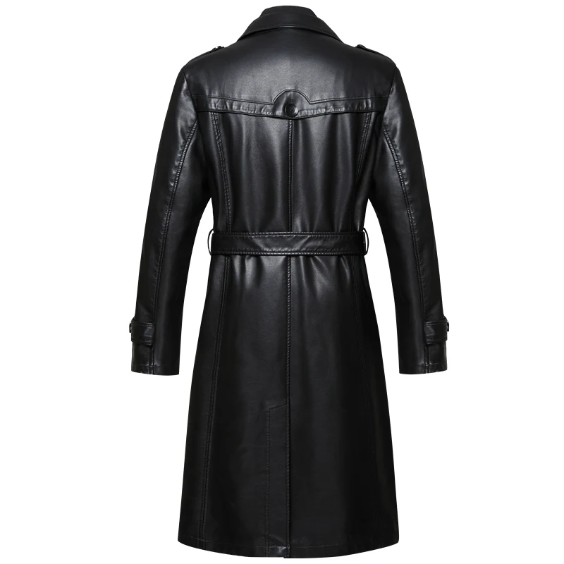 2016 New Casual Long Men Leather Jacket Thick Warm Winter Autumn Men Faux Leather Coat Windbreaker With Blet Outerwear RC6688 2016 New Casual Long Men Leather Jacket Thick Warm Winter Autumn Men Faux Leather Coat Windbreaker With Blet Outerwear RC6688