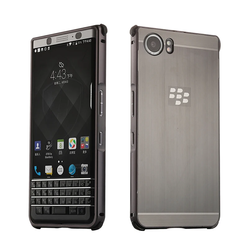 

Phone Case For Black berry KEYone Metal Aluminum Frame with Brushed Back Cover Hard Case For Blackberry KEY Two 2 Phone Shell