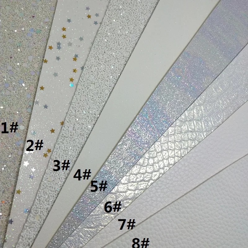 1PCS 21X29CM Synthetic Letaher WHITE Leather For Making Bows and Other Accessories S143D |
