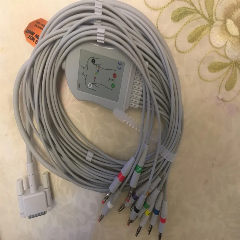Совместим с Bionet Cardiocare 2000/CardioTouch3000 кабель для ЭКГ leadwires 10 проводов медицинский ECG 4 0