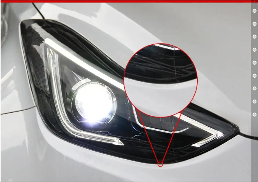2 шт. автомобилей головной светильник для Elantra s Avante MD 2012 2013 2014 2015 год хвост