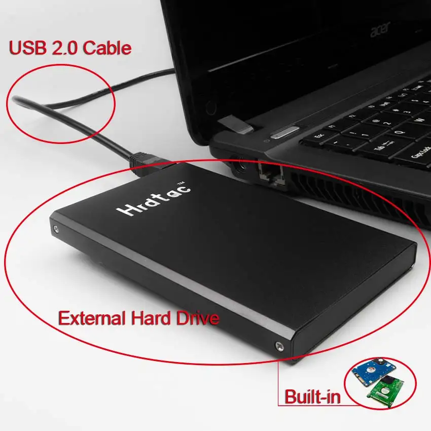 Hrdtac HDD 2 5 &quotвнешний жесткий диск 100 ГБ hd externo disco duro USB 0 внешний HD для ПК/Mac|Внешние