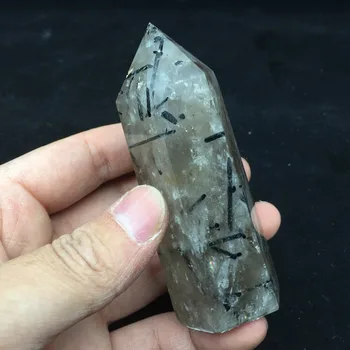 

TT479(186g) Natural High Quality Polished Tourmaline Quartz Crystal Point Wand Healing Birthday gift or Home Decor Ornaments