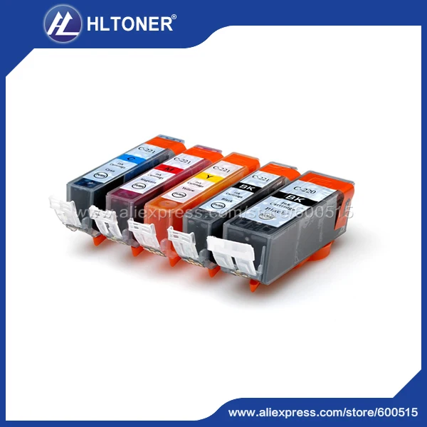 

5pcs Compatible inkCartridge Canon PGI-220 CLI-221 for IP3600 IP4600 IP4700 MX860 MX870 MP550 MP560 MP620 MP620B MP630 MP640