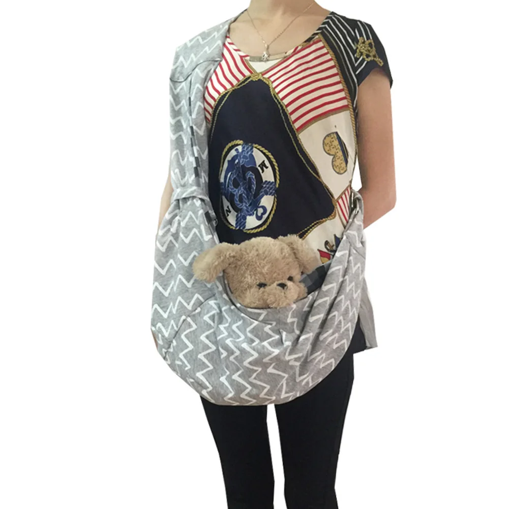 

Safe Adjustable Double-sided Functional Sling Hand-free Reversible Backpack Travel Tote Pet Soft Pouch Sling Carrier Bag