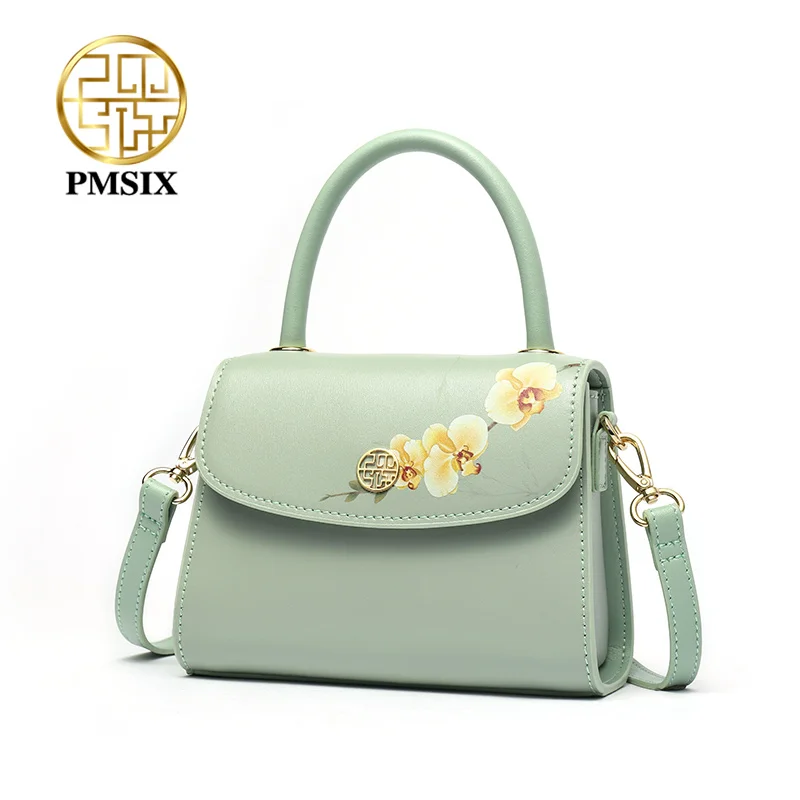 PMSIX модная Цветочная печать Маленькая женская сумка женские сумки с длинные ремни на плечо повседневные сумки через плечо