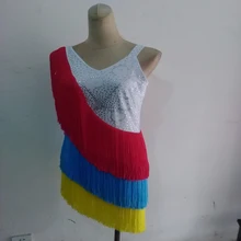 Стиль латинского танца костюмы старший сексуальный кисточкой платье латинского танца для женщин платья латинского танца S-4XL