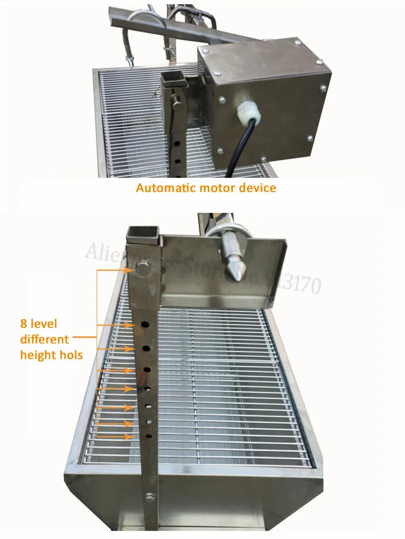 Электрический вращающийся двигатель автоматический флип устройство для барбекю уголь открытый барбекю вертел Жаровня из нержавеющей стали 5 об/мин