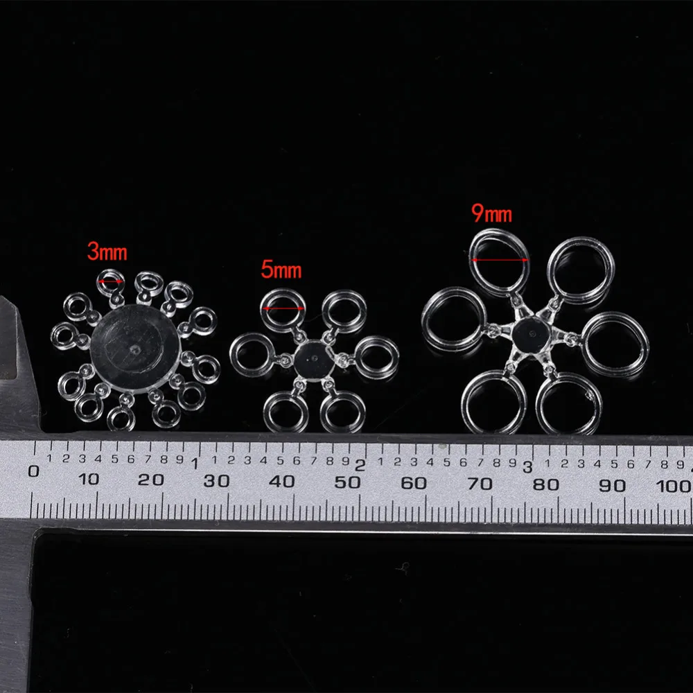 

40Pcs Elastic Fishing Pellet Band 3/5/9mm Transparent Rubber Ring Bait Bander Holder Boilie Stop Carp Fishing Lure Fixed Stopper