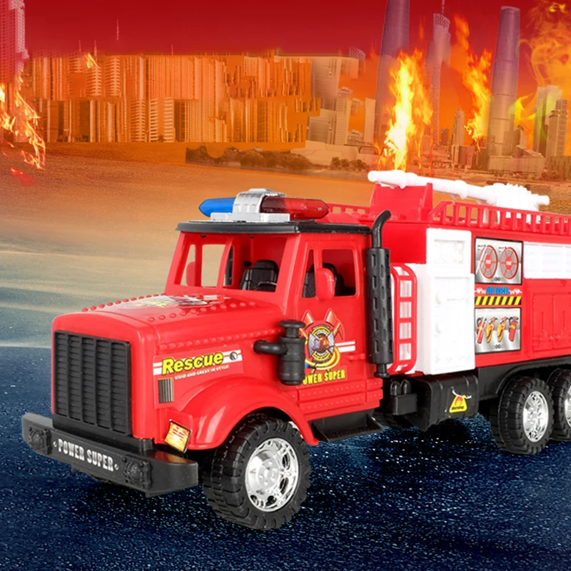 Pull Back Car Model Big Fire Truck/Fire Engine/Oil Tank/Mixer Car ...