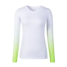 CretKoav женские футболки для йоги, топ с длинными рукавами, спортивные топы Фитнес Костюмы рубашка женская спортивная одежда топы женские, градиентные Спортивная рубашка с короткими рукавами