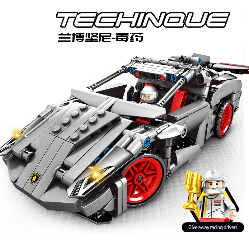 LegoINGLYS Technical Race Car Lamborghinie Poison Super Racing Sets Model Building Blocks Brick Compatible Legoingly Kids Toys