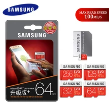 SAMSUNG TF Micro SD карта памяти MicroSD EVO Plus класс 10 U3 32 Гб 64 Гб 128 ГБ 256 Гб Смартфон планшет камера