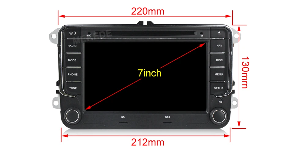 Cheap 1024x600 HD 2DIN 2G android 8.1 car dvd player for VW polo golf passat tiguan skoda yeti superb rapid for skoda gps navi 4