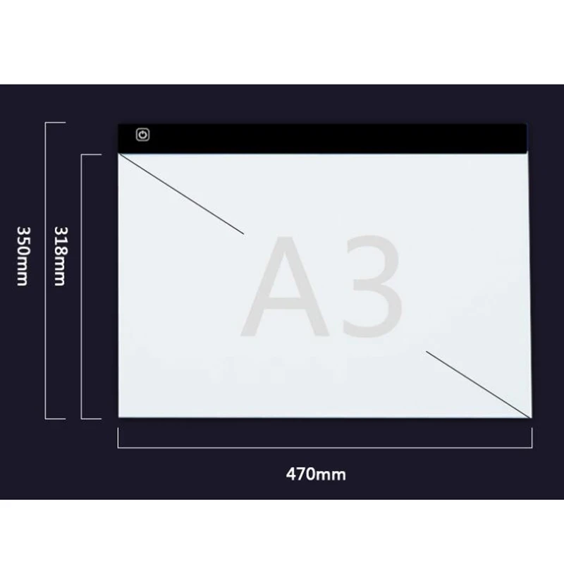 

New A3 LED Light Pad Diamond Tracing Painting Tablet Apply to Embroidery Cross Stitch Mosaic Craft Tools