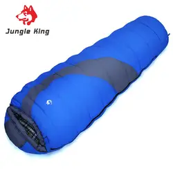 Джунгли король 2017 открытый горный кемпинг оборудование Оптовая Продажа спальный мешок осень и зима кемпинг-10 ~ 10 градусов шов хлопок